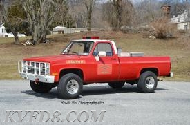 Brush 8 / 1986 Chevrolet Field Piece /
200 Gallons of Water / East Station 
Returned to DCNR (Pa). 